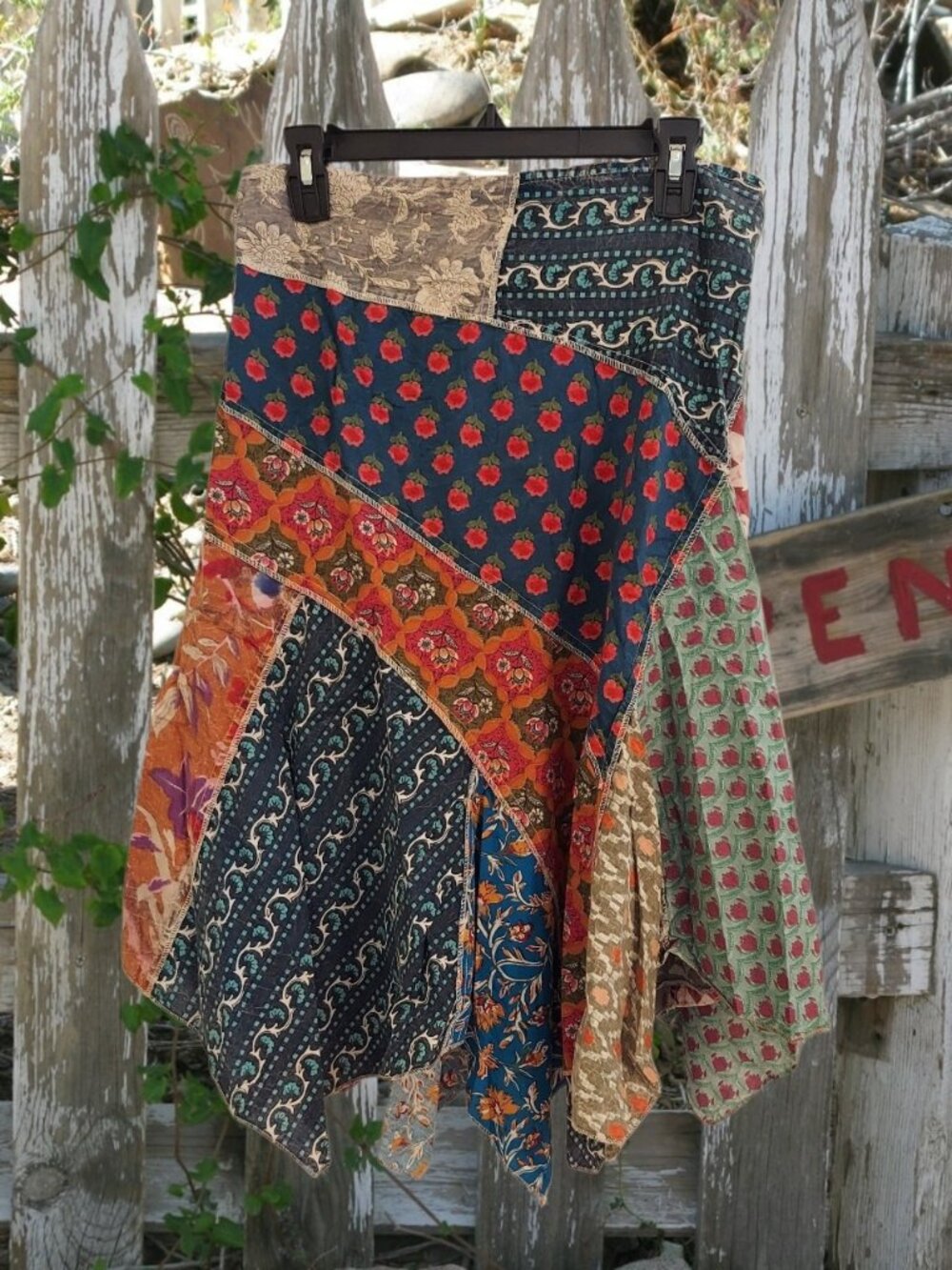 NWT  Cotton Patchwork Pixie Skirt-Size L/XL